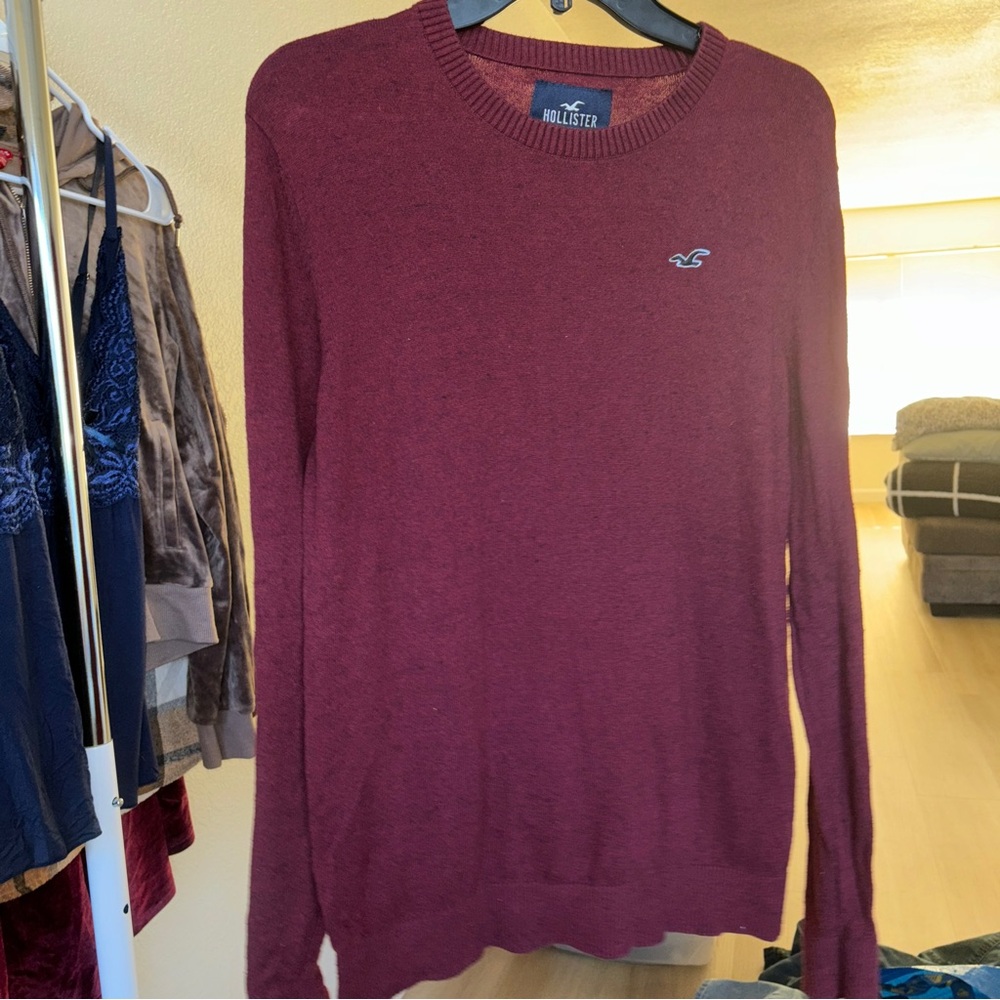 Hollister Burgundy Long Sleeve Tee